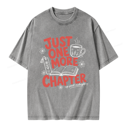 Pagewing Just One More Chapter Unisex Washed T-shirt