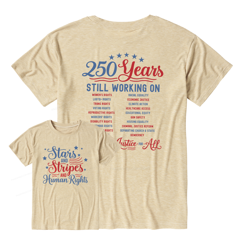 Pagewings Soft Stars and Stripes And Human Rights 15940 Bookish Unisex Heather T-Shirt