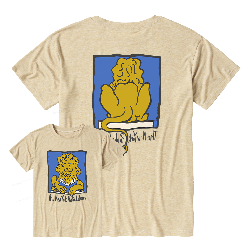 Vintage New York Library 11362 Bookish Unisex Heather T-Shirt