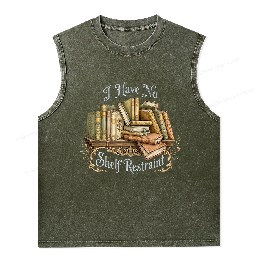 Pagewings I Have No Shelf Restraint Unisex Washed Tank Top