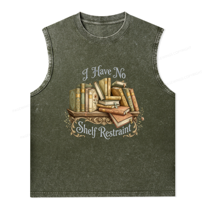 Pagewings I Have No Shelf Restraint Unisex Washed Tank Top