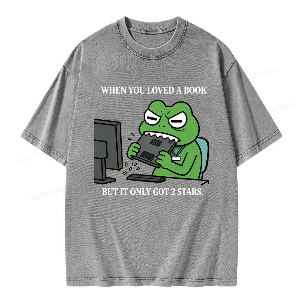 Pagewing When You Loved a Book Unisex Washed T-shirt