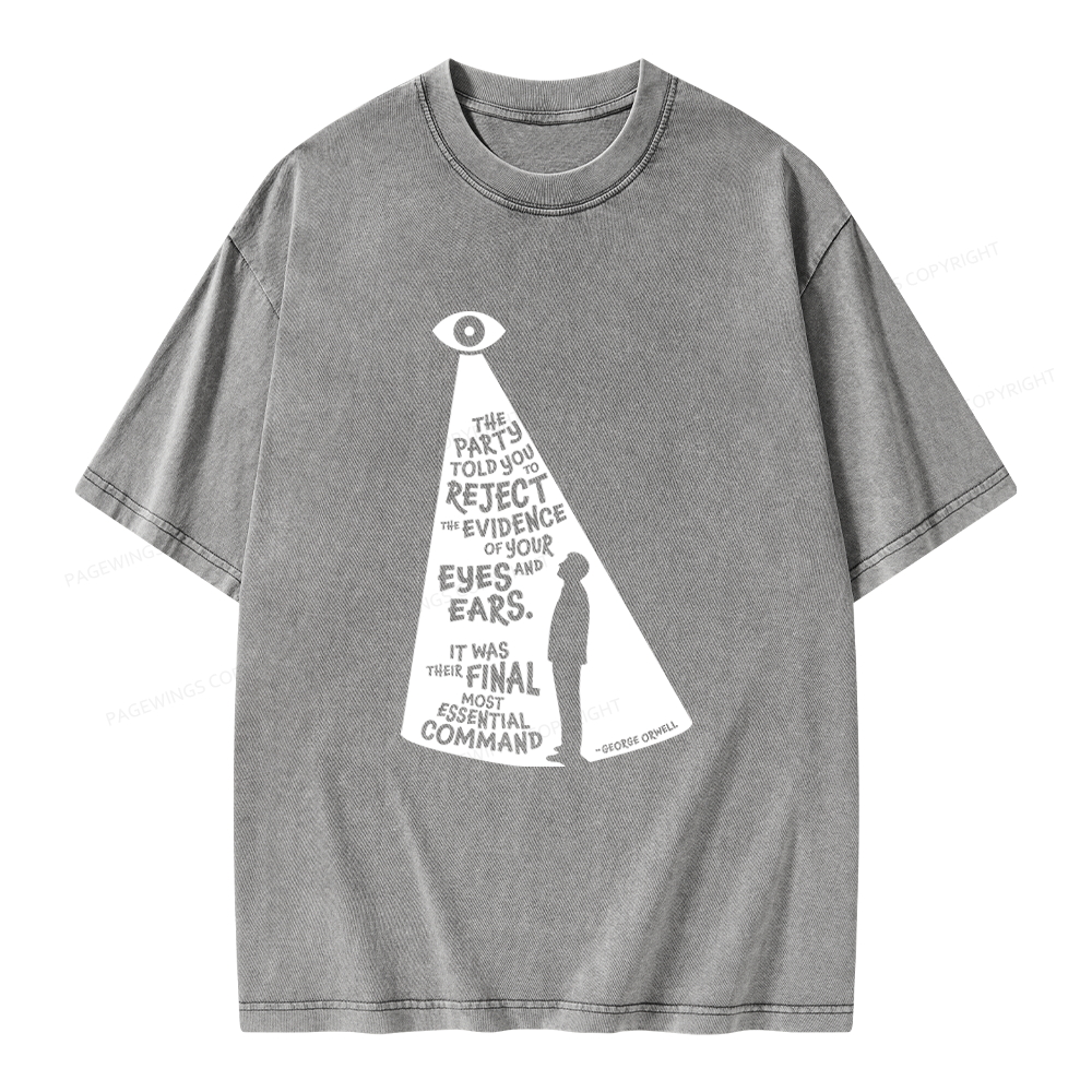 Pagewings Dystopia Quote Unisex Washed T-shirt