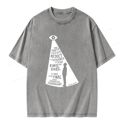 Pagewings Dystopia Quote Unisex Washed T-shirt