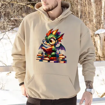 Pagewings Dragon And Books Unisex Classic Hoodie