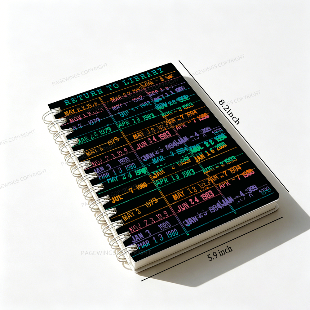 Pagewings Library Card Spiral Notebook