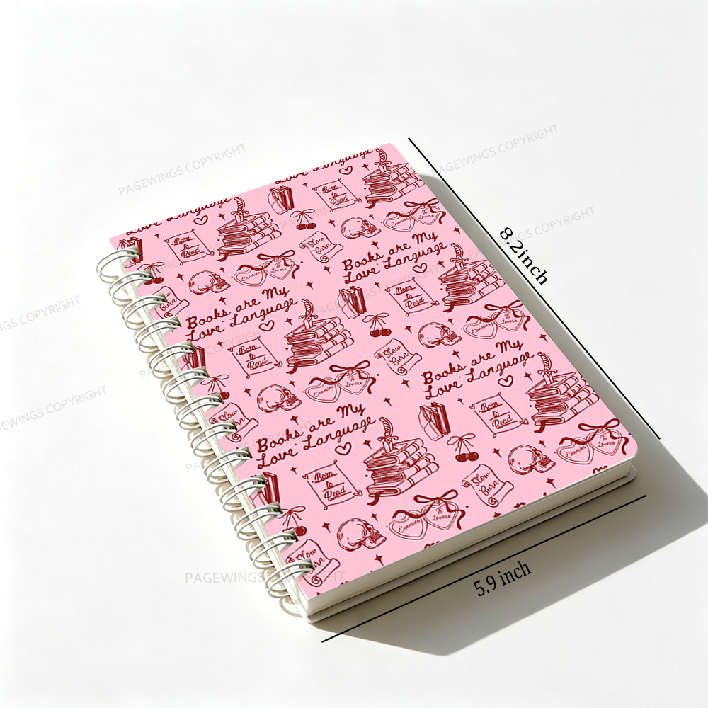 Pagewings Books Are My Love Language Spiral Notebook