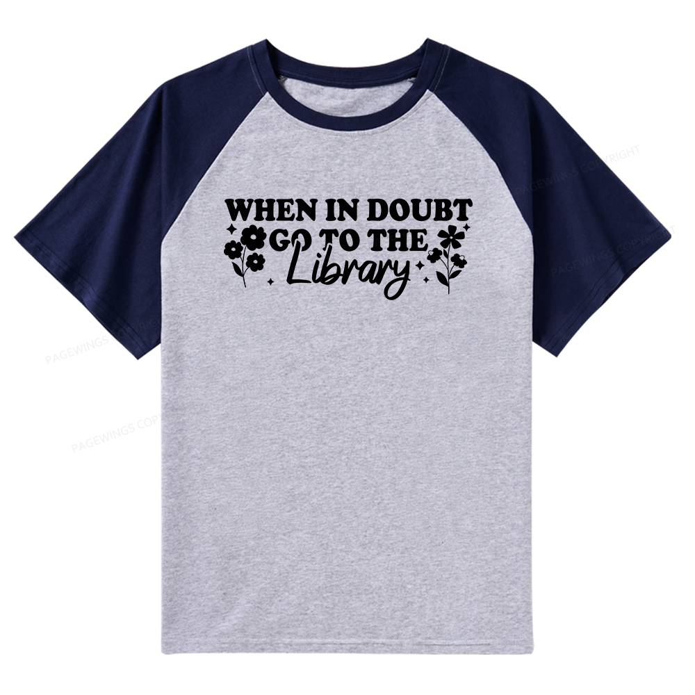Pagewings Book Lover 10734 Bookish Raglan T-shirt