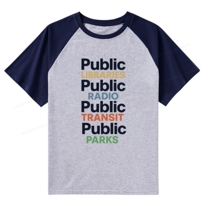 Pagewings Public Libraries 15687 Bookish Raglan T-shirt