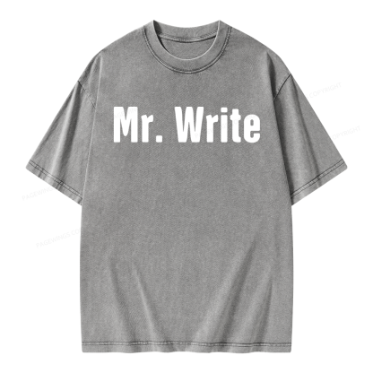 Pagewing Funny Novelist Writer Unisex Washed T-shirt