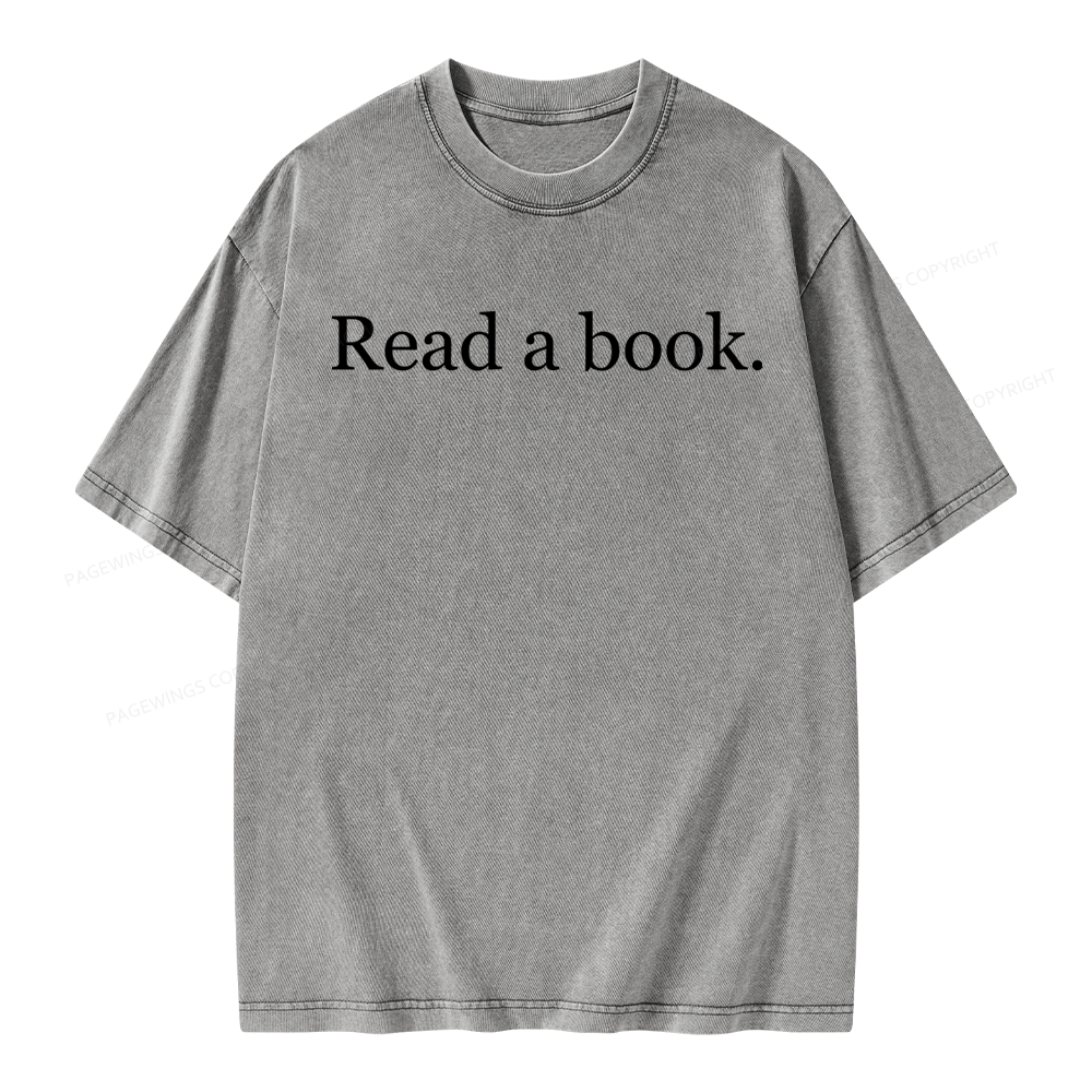 Pagewing Read a Book Unisex Washed T-shirt
