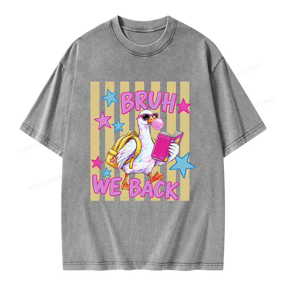 Pagewing Back To School Goose Unisex Washed T-shirt