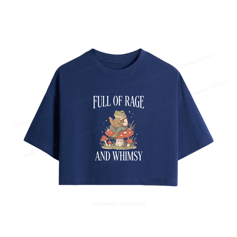 Pagewing Full of Rage and Whimsy16105 Book Women Crop Tops