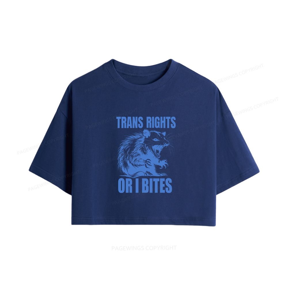 Pagewings Trans Rights15860 Book Women Crop Tops