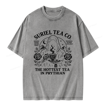 Pagewing Reading Fantasy Bookish Unisex Washed T-shirt