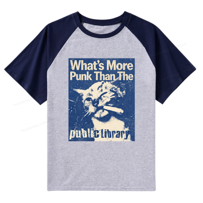 Pagewings What's More Punk Than The Public Library Bookish Raglan T-shirt