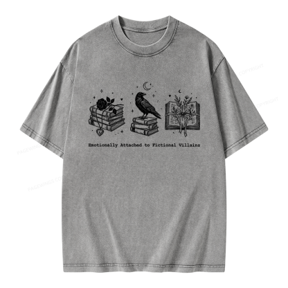 Pagewings Dark Romance Reader Unisex Washed T-shirt