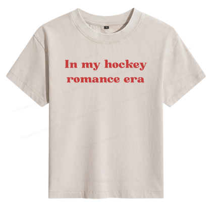 Pagewings Hockey Romance 15930 Bookish Women's Washed T-shirt