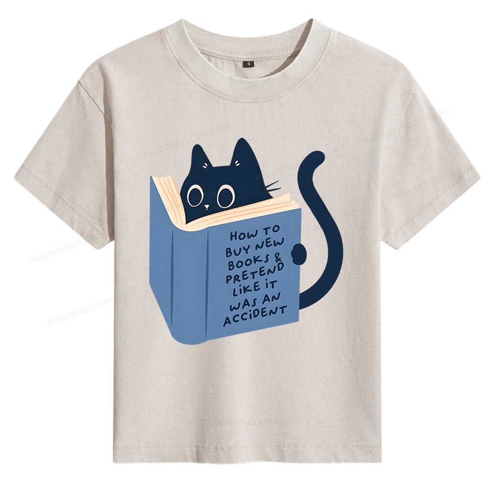 Pagewings How To Buy New Books 10226 Bookish Women's Washed T-shirt