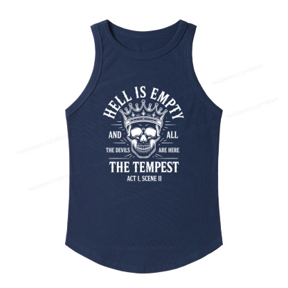 Pagewings Slim Fit Hell is Empty and All The Devils are Here Women's Fitted Tank Top 