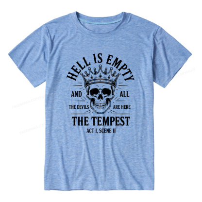 Pagewings Hell is Empty and All The Devils are Here Bookish Unisex Heather T-Shirt