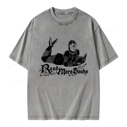 Pagewings Read More Books Unisex Washed T-shirt