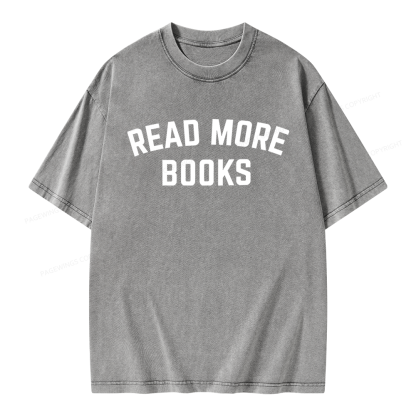 Pagewings Read More Books Unisex Washed T-shirt