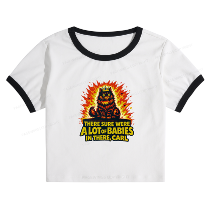Pagewings A Lot Of Babies In There 15452 Bookish Baby Tee Cropped Ringer T-Shirt