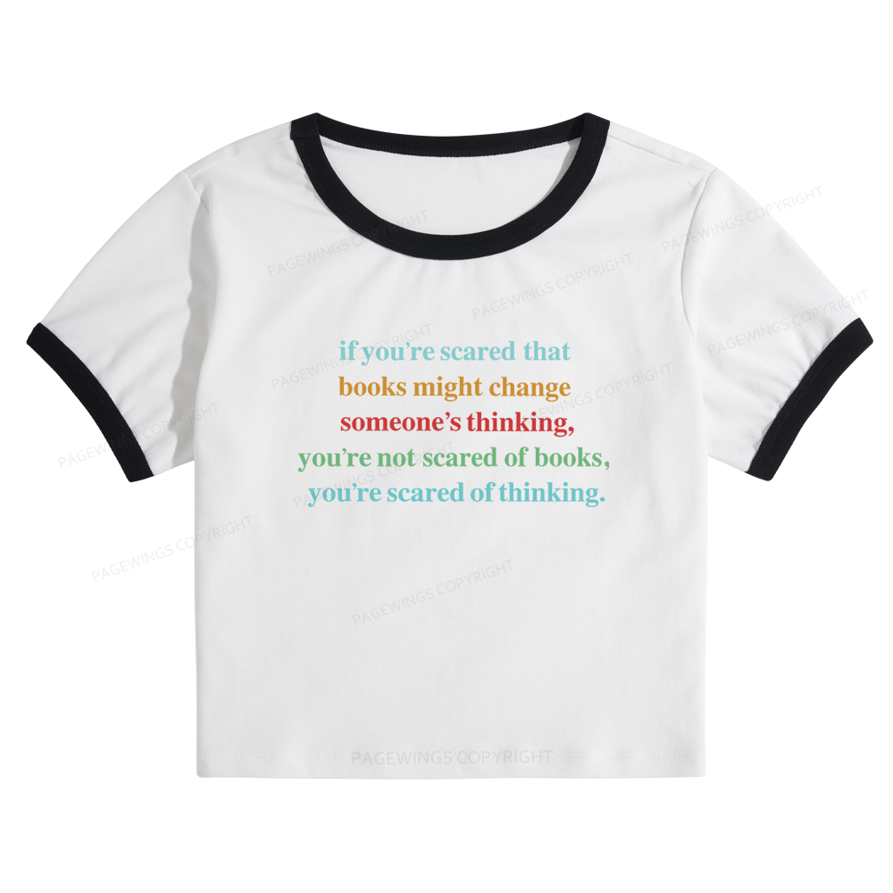 Pagewings Censorship Social Justice Shirt Booktrovert 11281 Bookish Baby Tee Cropped Ringer T-Shirt