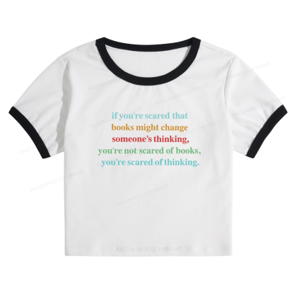Pagewings Censorship Social Justice Shirt Booktrovert 11281 Bookish Baby Tee Cropped Ringer T-Shirt