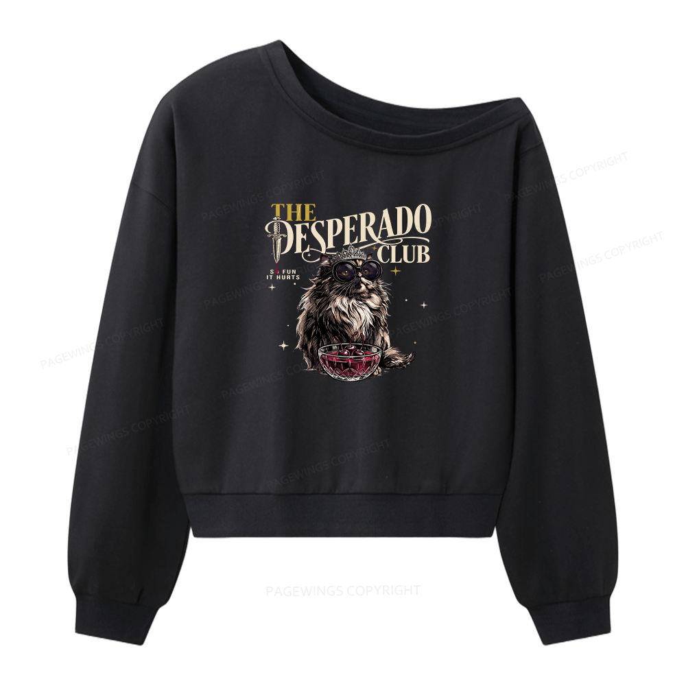 Pagewings The Desperado Club Women Off Shoulder Sweatshirt