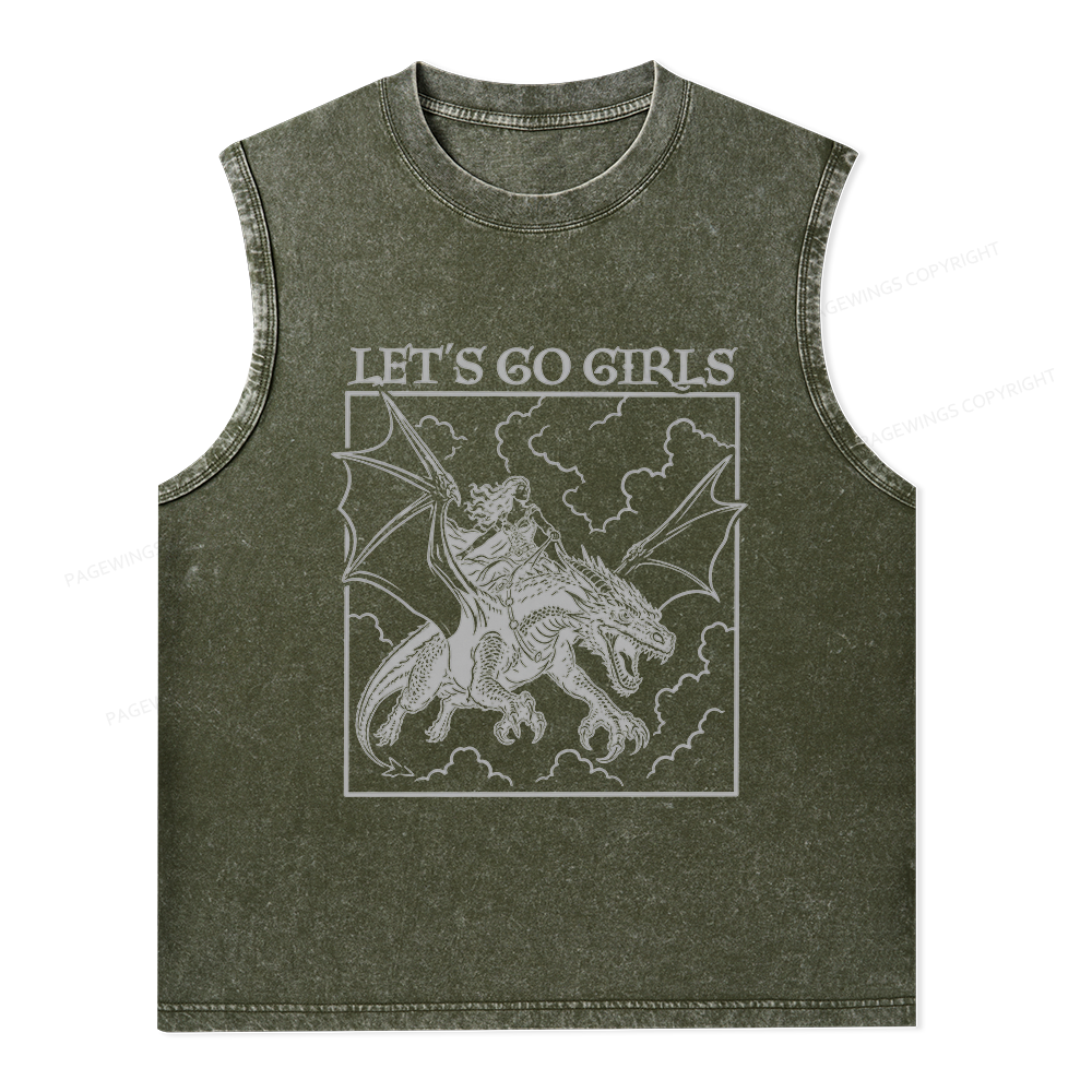 Pagewing Let's Go Girls16145 Bookish Unisex Washed Tank Top