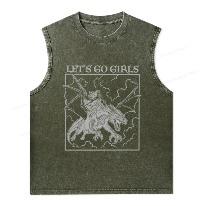 Pagewing Let's Go Girls16145 Bookish Unisex Washed Tank Top