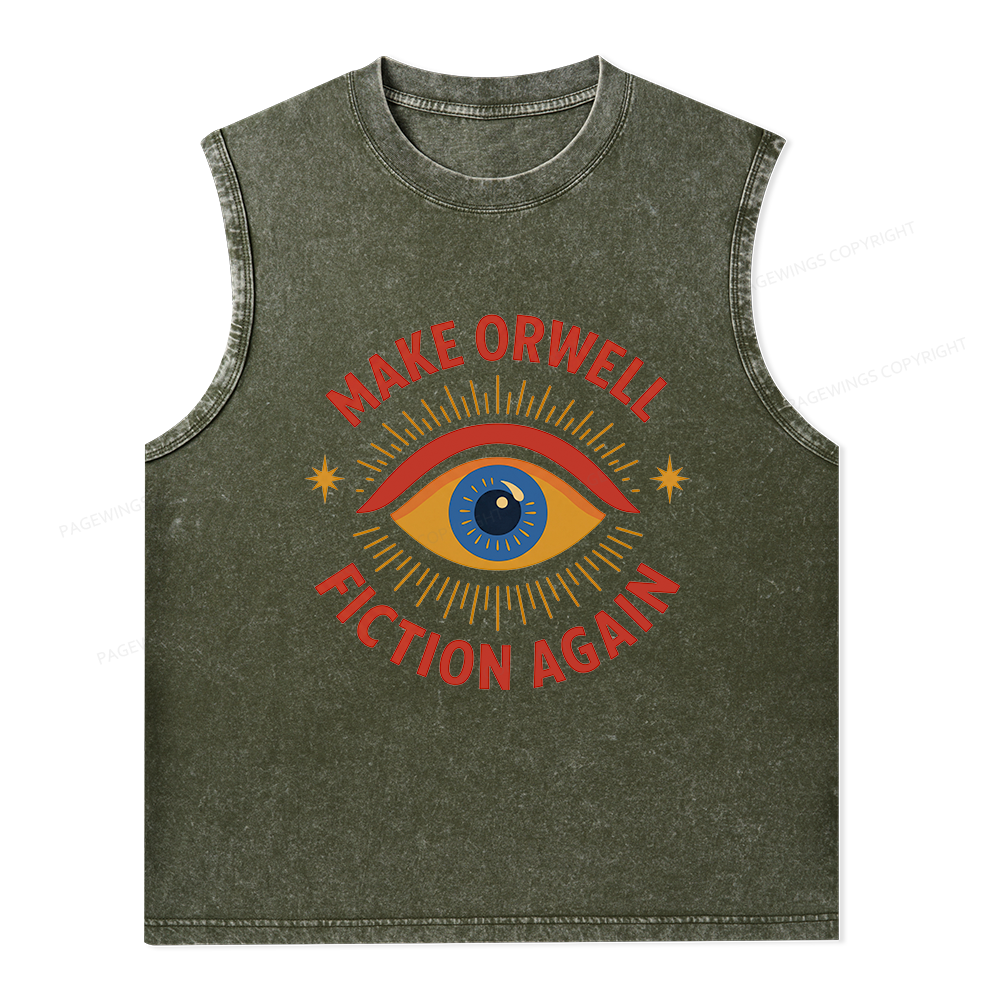 Pagewings Dystopia Quote16117 Bookish Unisex Washed Tank Top