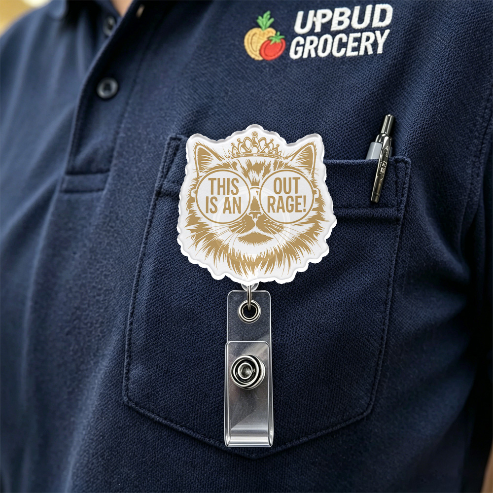 Pagewings This is an Outrage Acrylic Badge Clip