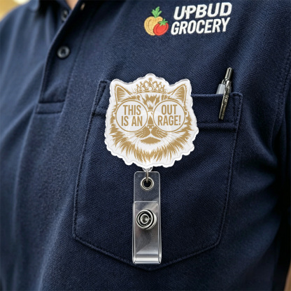 Pagewings This is an Outrage Acrylic Badge Clip