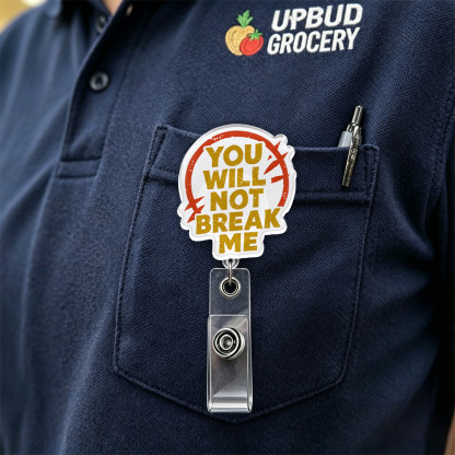 Pagewings You Will Not Break Me Acrylic Badge Clip