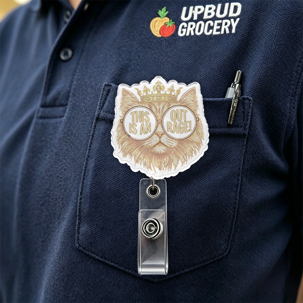 Pagewings This is an Outrage Acrylic Badge Clip