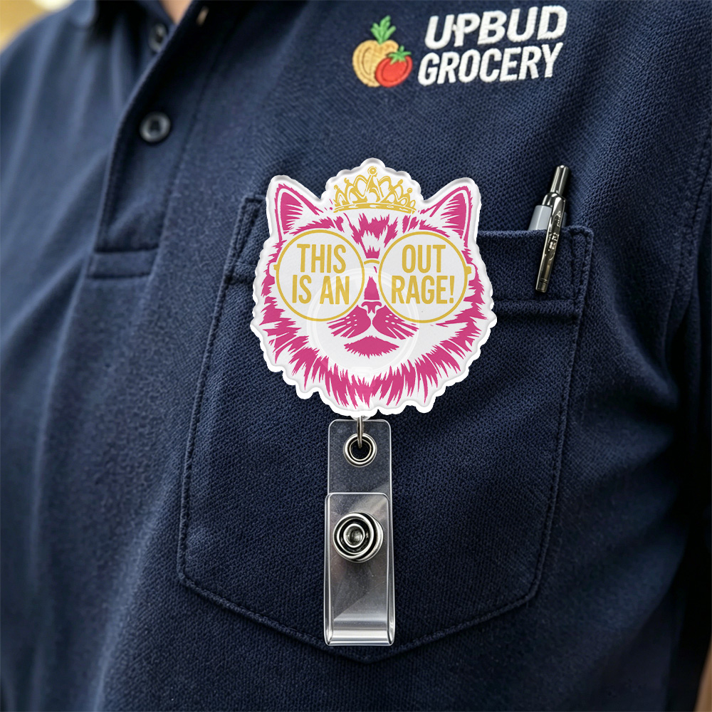 Pagewings This is an Outrage Acrylic Badge Clip