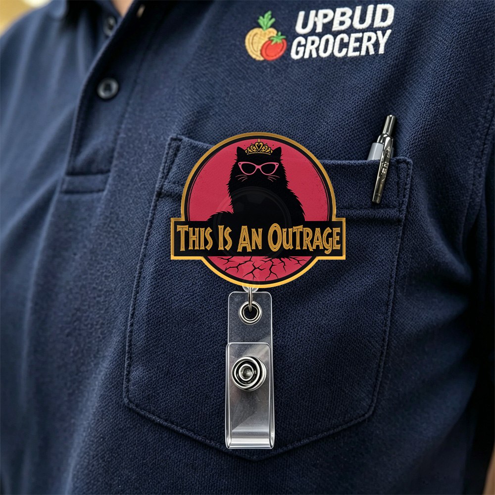 Pagewings This is an Outrage Acrylic Badge Clip