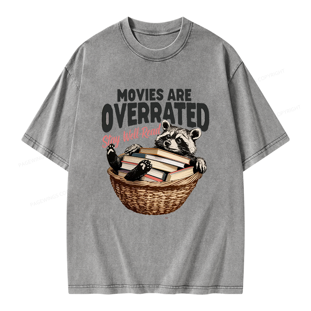 Pagewings Stay Well-Read Unisex Washed T-shirt