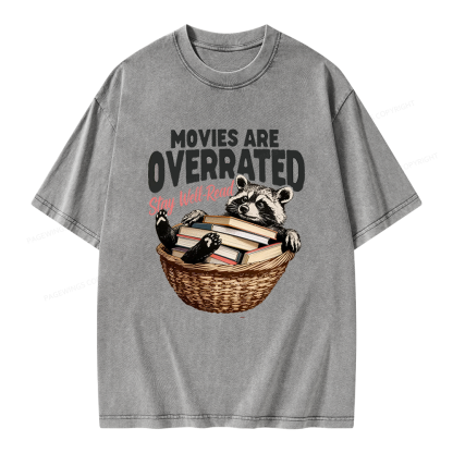 Pagewings Stay Well-Read Unisex Washed T-shirt