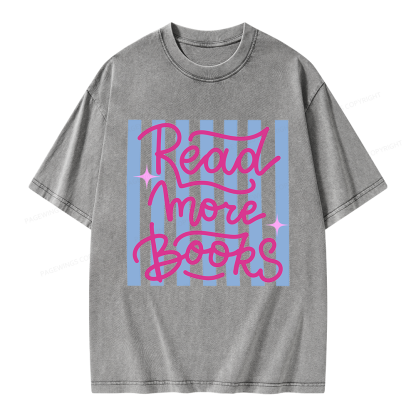 Pagewing Read More Books Unisex Washed T-shirt