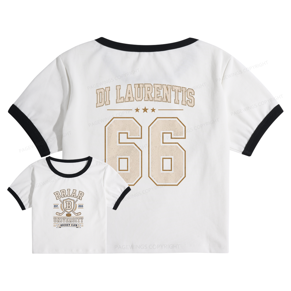 Pagewings Hockey Romance 15710 Bookish Baby Tee Cropped Ringer T-Shirt