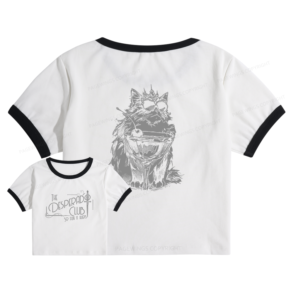 Pagewings The Desperado Club 15304 Bookish Baby Tee Cropped Ringer T-Shirt