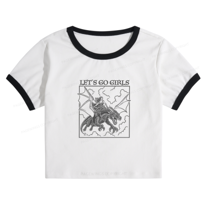 Pagewing Let's Go Girls 16145 Bookish Baby Tee Cropped Ringer T-Shirt