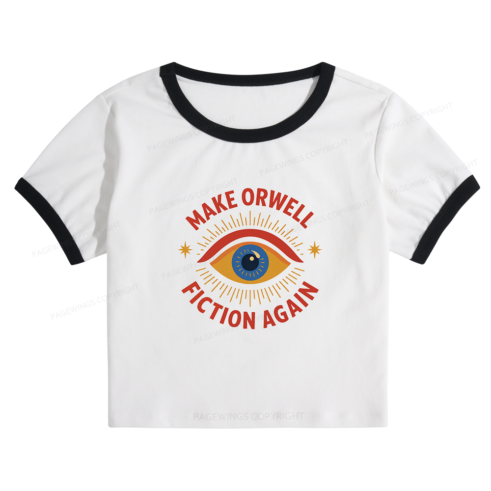 Pagewings Dystopia Quote 16117 Bookish Baby Tee Cropped Ringer T-Shirt
