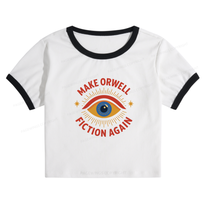 Pagewings Dystopia Quote 16117 Bookish Baby Tee Cropped Ringer T-Shirt