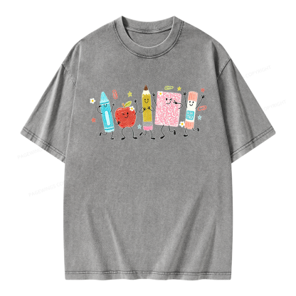 Pagewing Back To School Unisex Washed T-shirt