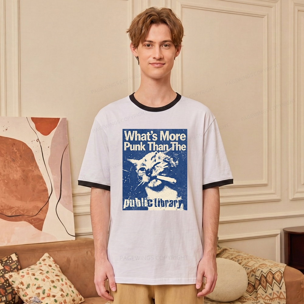 Pagewings What's More Punk Than The Public Library Unisex Ringer T-Shirt 